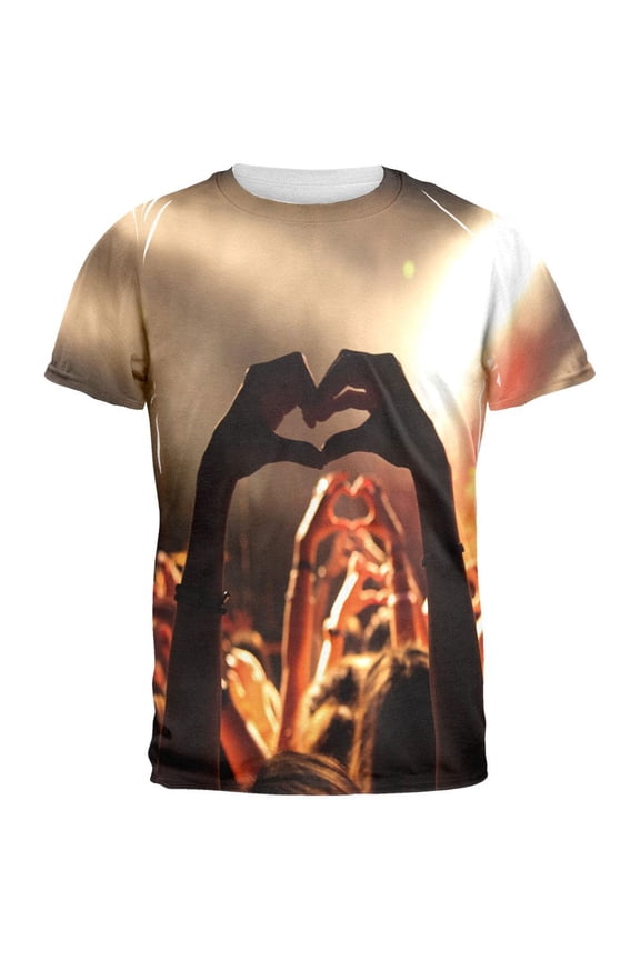 Love in a Crowd All Over Mens T Shirt Multi LG
