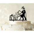thumbnail image 1 of "Love is Blid Custom Cake Topper Personalized Shiny Black Cake Topper Color Option Available 6""-7"" Inches Wide", 1 of 1