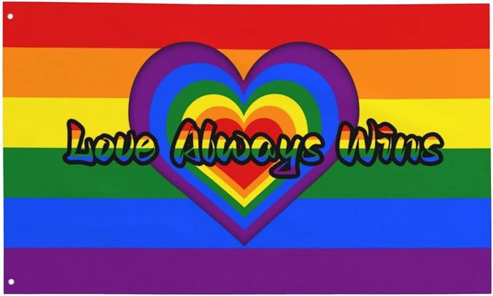 Love is Love Flag, Gay Pride Rainbow Flag 3x5 Ft Support Progress Pride