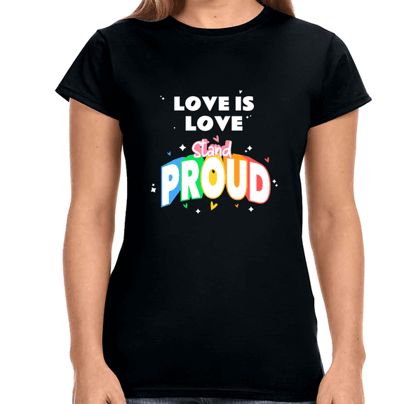 Love is Love Gay Pride Month Transgender Rainbow Lesbian Shirts for Women