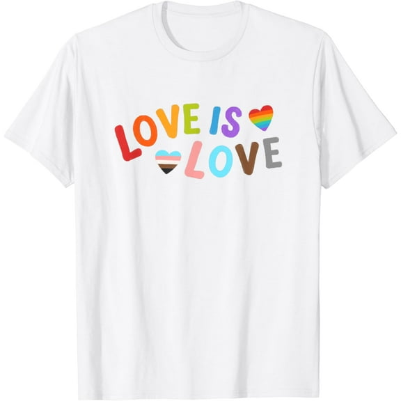 Love is Love - Pride Month - LGBTQ - Peace No Hate - Classic T-Shirt100% pure cotton white short-sleeved T-shirts for men and women