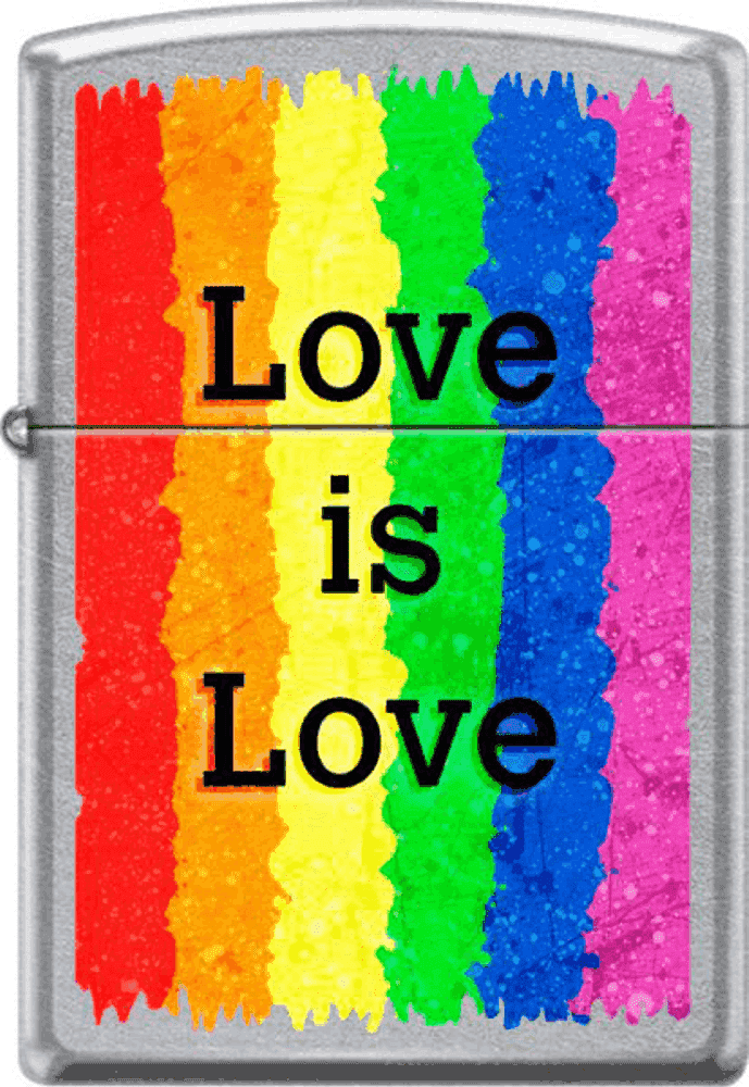 Love is Love Rainbow Chrome Zippo Lighter