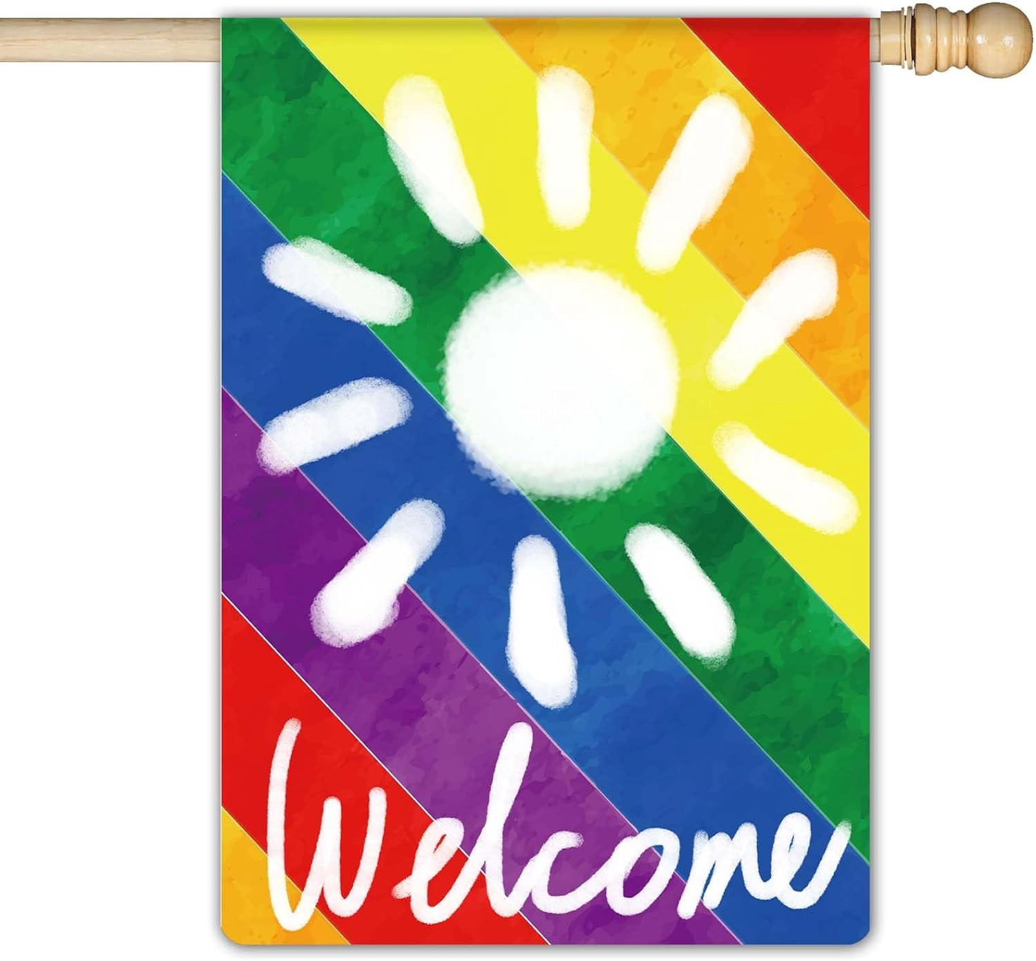 Love is Love Rainbow Pride Welcome Garden Flag Double Sided Gay Pride ...