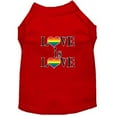 thumbnail image 1 of Love is Love Screen Print Dog Shirt, Red - Medium, 1 of 1