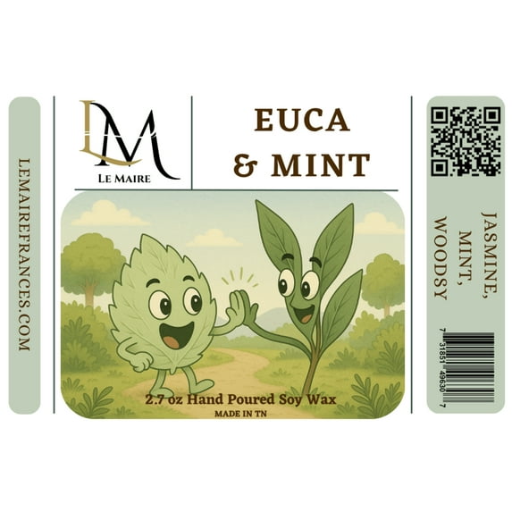 Soy Wax Melt: Eucalyptus & Spearmint | Fresh Mint Aroma | Le Maire Meta Description: