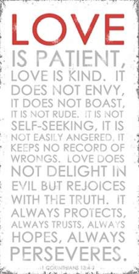 Love is Patient Canvas Art - Anna Quach (10 x 20)