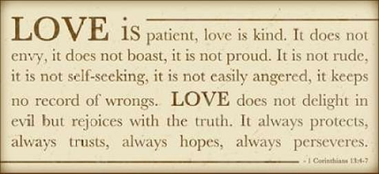 Love is Patient Canvas Art - Anna Quach (24 x 48)