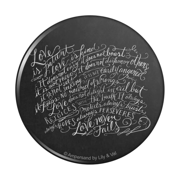 Love is Patient Kind Corinthians Wedding Pinback Button Pin