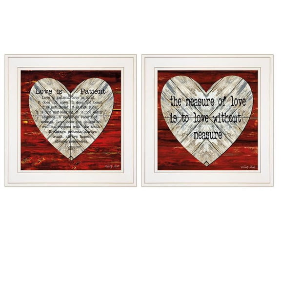 Love is PatientMeasure 2-Piece Vignette by Cindy Jacobs Wood Multi-Color