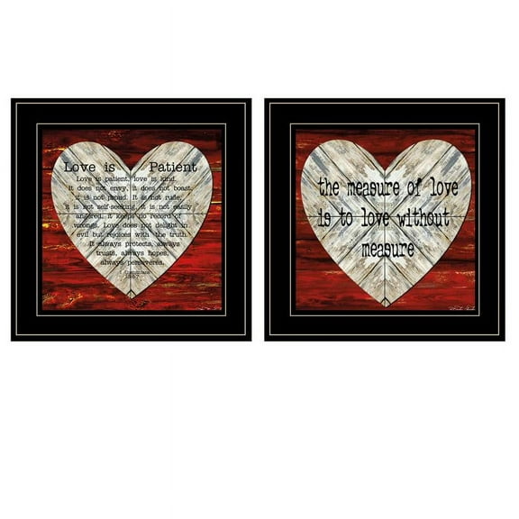 Love is PatientMeasure 2-Piece Vignette by Cindy Jacobs Wood Multi-Color