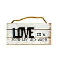 thumbnail image 1 of Love is a four-legged word Hanging Rope Pet Sign 8x4 inch Primitive Home Decor, 1 of 2