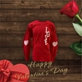 thumbnail image 1 of Love is in the Air! Hearts on the Elbows Love Down the Front Cute Long Sleeve T-Shirt, 1 of 10