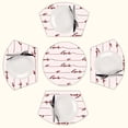 thumbnail image 1 of Love letter heart pattern pink Round Table Placemats Set Of 5 Wedge Table Mats Washable Heat Resistant Place Mat For Dining Table Kitchen Farmhouse Restaurant, 1 of 6