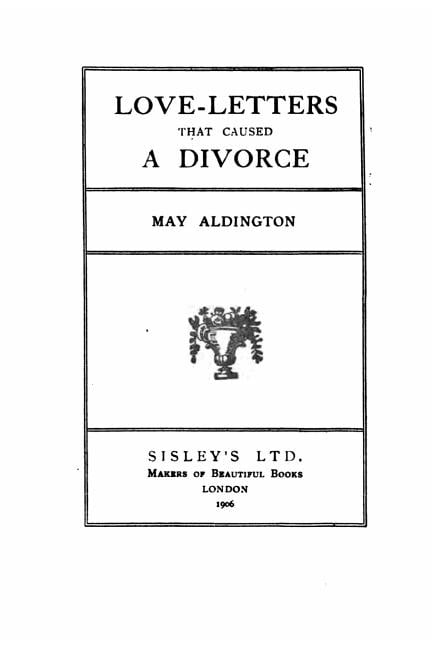 Love-letters that Caused a Divorce (Paperback)