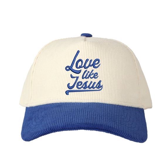 Love like Jesus Letter Embroidered Color Block Trucker Hat Unisex Adjustable Cotton Breathable Fashion Cap for Travel Daily Wear