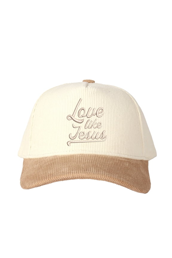Love like Jesus Letter Embroidered Color Block Trucker Hat Unisex Adjustable Cotton Breathable Fashion Cap for Travel Daily Wear