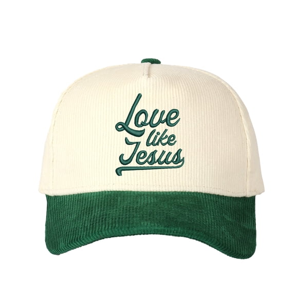 Love like Jesus Letter Embroidered Color Block Trucker Hat Unisex Adjustable Cotton Breathable Fashion Cap for Travel Daily Wear