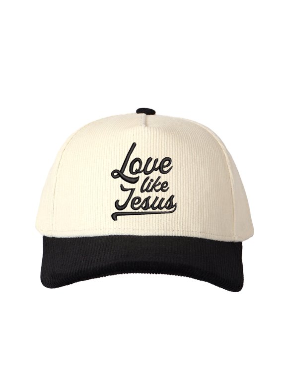 Love like Jesus Letter Embroidered Color Block Trucker Hat Unisex Adjustable Cotton Breathable Fashion Cap for Travel Daily Wear