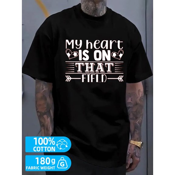 Love is On mens black 180G 100% Cotton Comfortable loose and fashionable T-shirt Trendy Unisex Shirt Printed tshirts Basic Unisex Shirt Graphic Tee tshirts