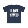 thumbnail image 1 of Love my wife she lets me play guitar whipped guitarist Unisex Tshirt S-3XL, 1 of 2