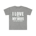 thumbnail image 1 of Love my wife when she lets me play darts whipped Unisex T-shirt S-3XL, 1 of 2