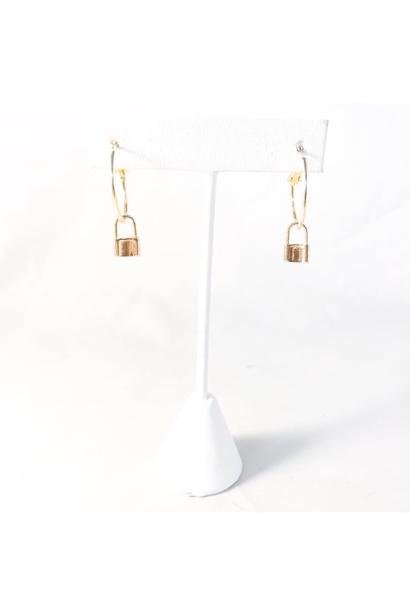 Love on Lock Hoop Earrings