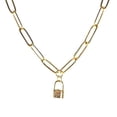 thumbnail image 1 of Love on Lock Link Necklace, 1 of 2
