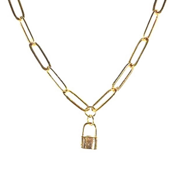 Love on Lock Link Necklace