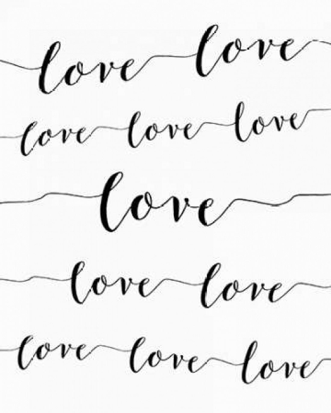 Love on White Canvas Art - Tara Moss (24 x 30)