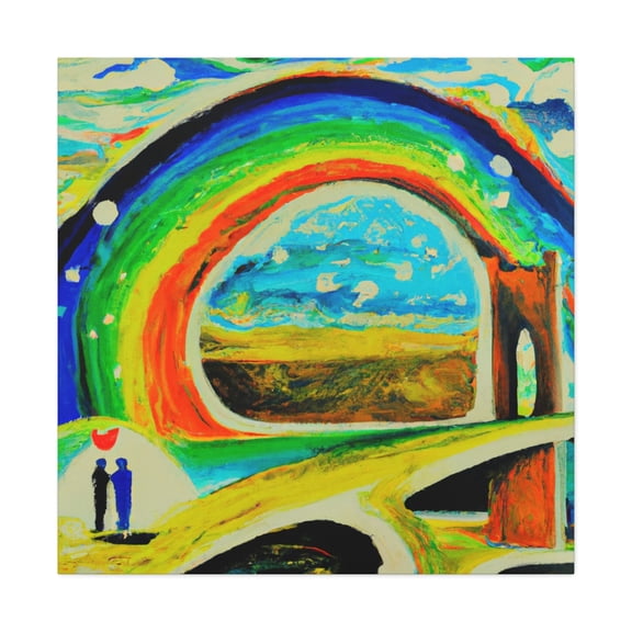 Love's Ardent Rainbow Bridge - Canvas