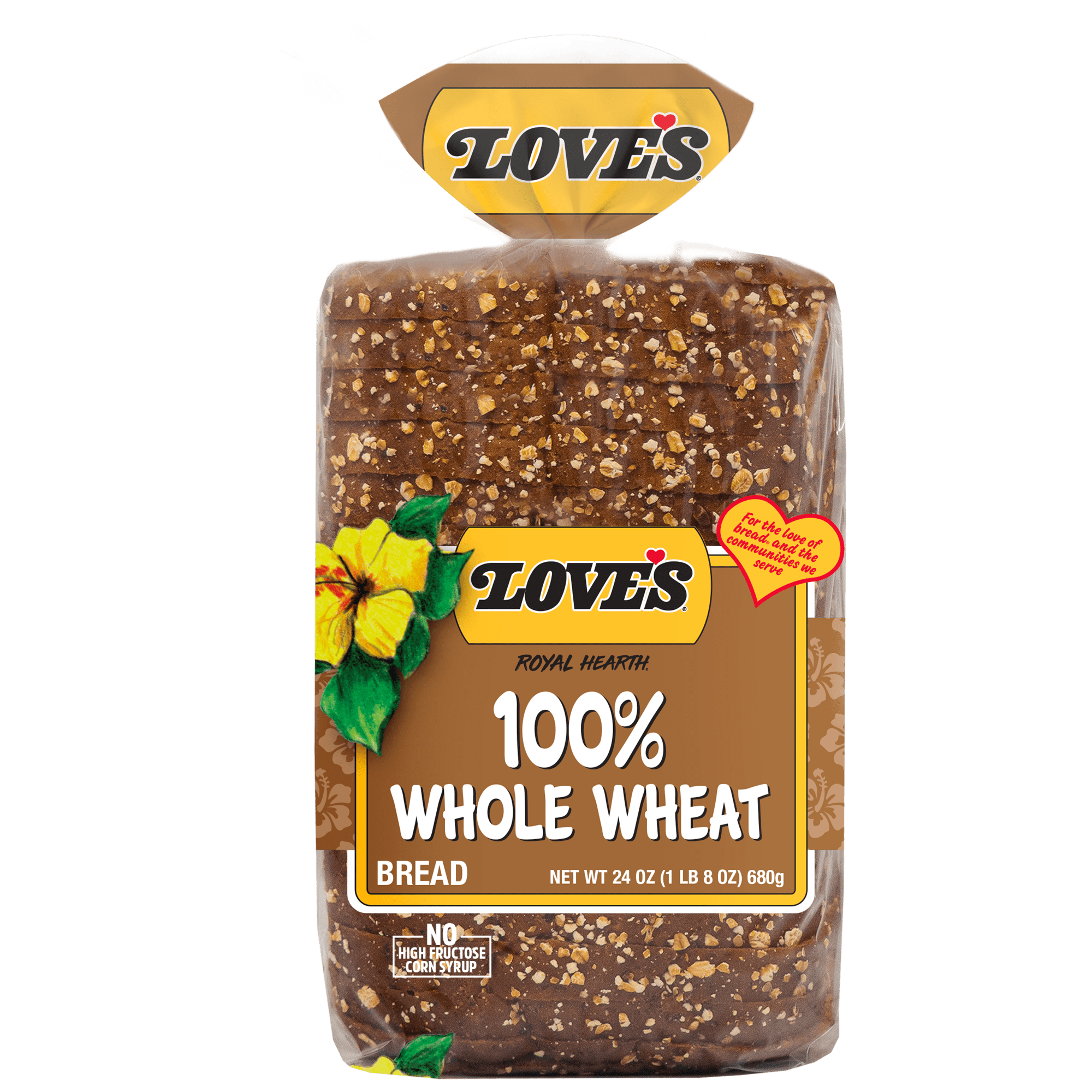 Love's Royal Hearth 100% Whole Wheat Bread Regular Shelf-Stable