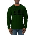 thumbnail image 1 of Love's Signal Love Language Couple Valentine's Day Mens Long Sleeve Shirt, Forest Green, Small, 1 of 3