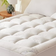Loves cabin Twin XL Mattress Topper, 900 GSM Thick Bamboo Mattress Topper Down Alternative Fill, Soft Plush Pillow Top Mattress Pad with 8-20 Deep Pocket, 39x80