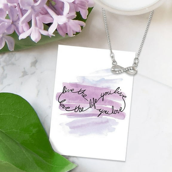 Love the Life you Live Silver Colored Women's Necklace with Pendent by Lifebeats