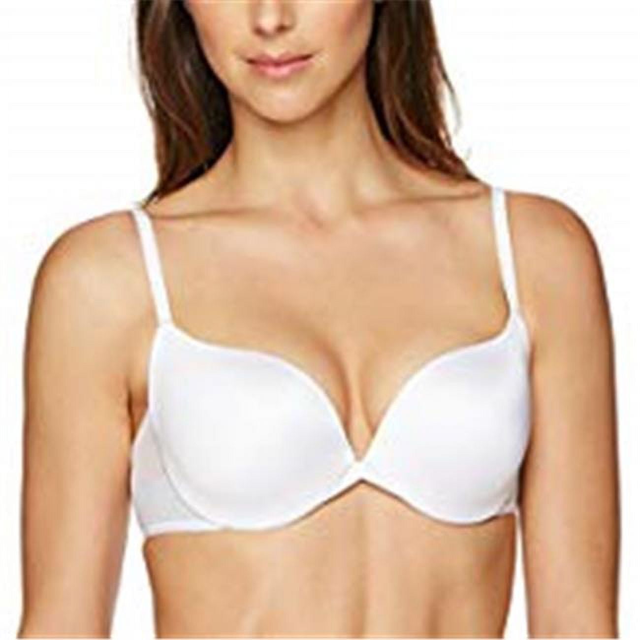 Love the Lift Push Up & in Demi Bra, White & Blue Whimsy Satin