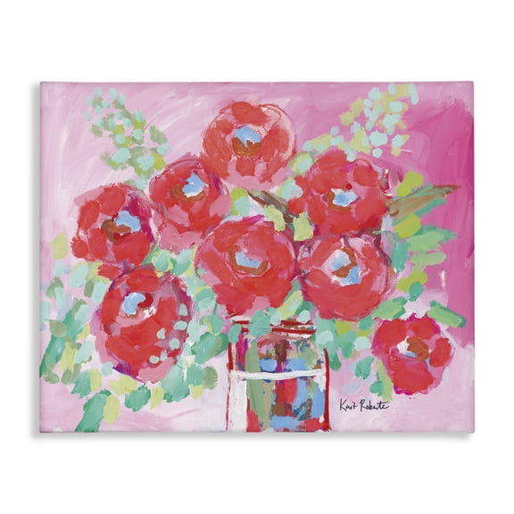 Stupell Industries Love to Bloom Pink Florals Canvas Wall Art, design by Kait Roberts