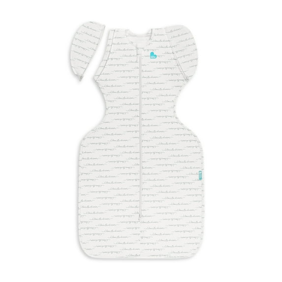 Love to Dream Swaddle UP Transition Baby Sleep Bag 1.0 TOG, Zip-Off Wings, Medium 13-19 lbs, White Dreamer