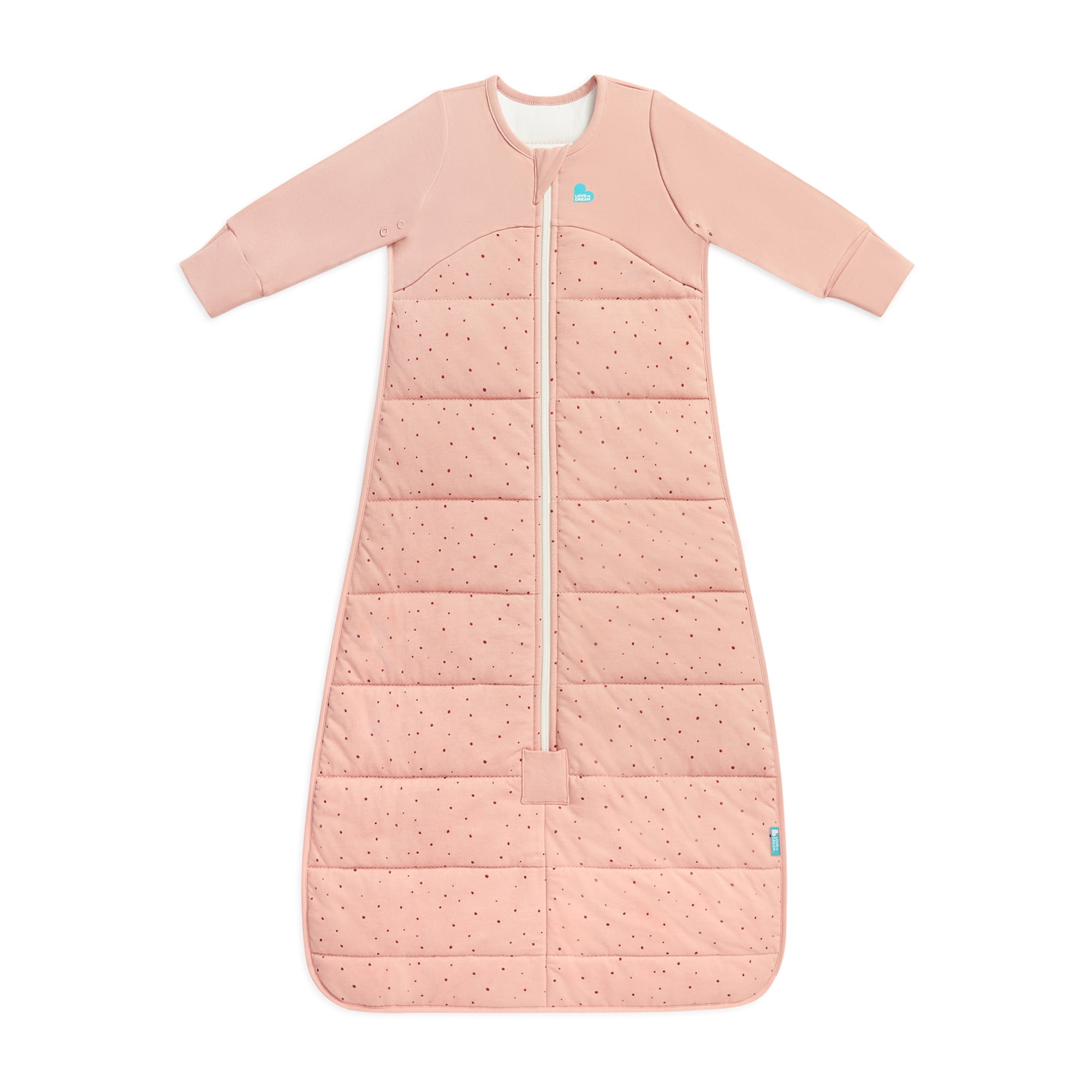 Love to Dream Long Sleeve Sleep Bag Wearable Blanket Warm 2.5 TOG, 18-36M Rose Pebbles