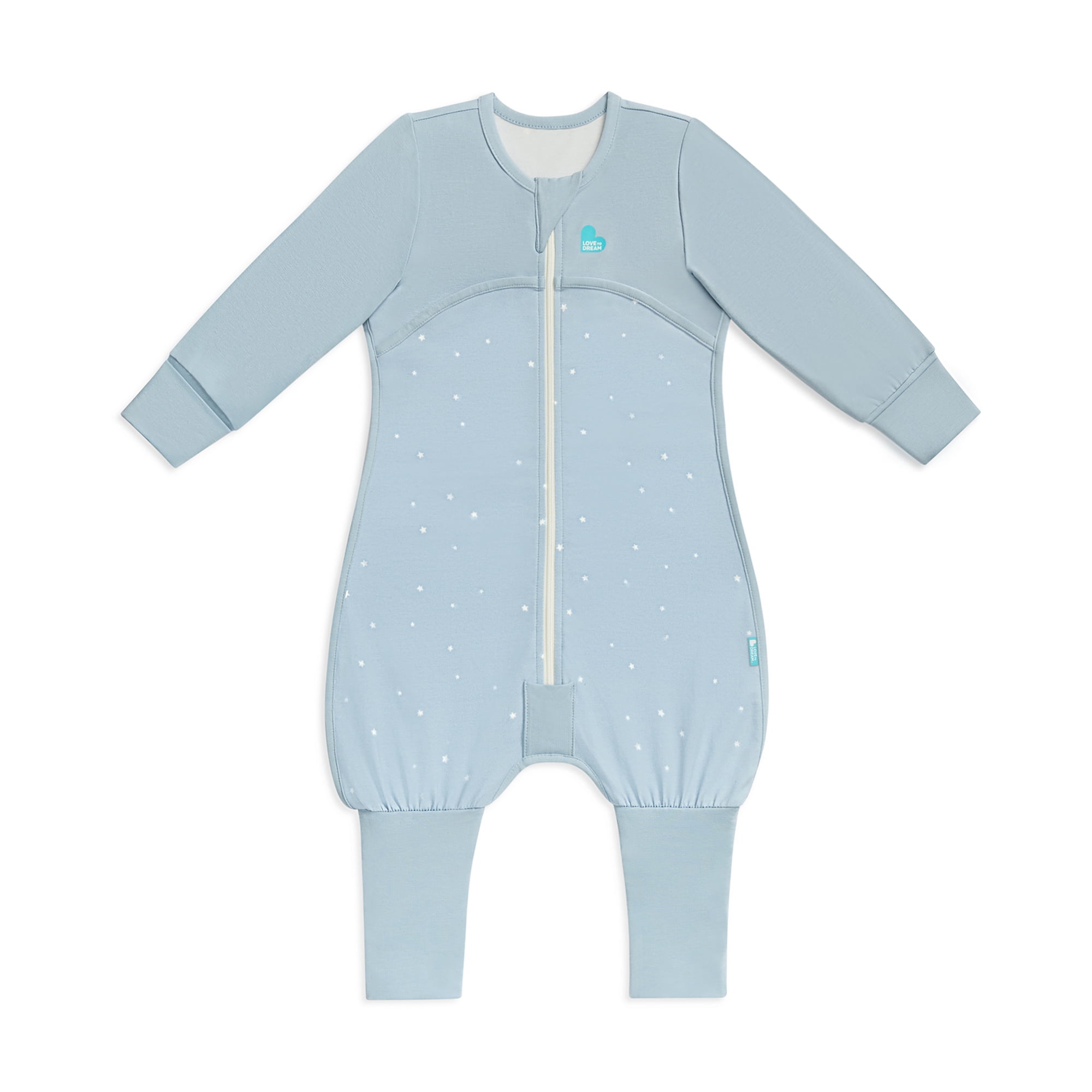 Love to Dream Long Sleeve Sleep Suit for Walking Wearable Blanket 1.0 TOG, 12-24M, Blue