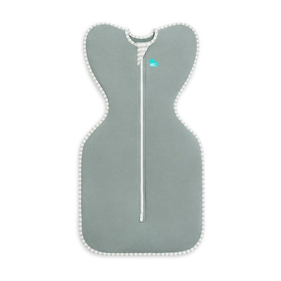 Love to Dream Swaddle Up™ Cotton 1.0 TOG Baby Sleep Sack, Arms Up Design, Twin Zipper, Newborn 5-8.5 lbs, Deep Olive