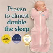 Love to Dream Swaddle Up Baby Sleep Sack, Arms Up Design, Sleep Nearly 2x Longer, Twin Zipper, Cotton, Small 8-13 lbs, 1.0 TOG, Dusty Pink