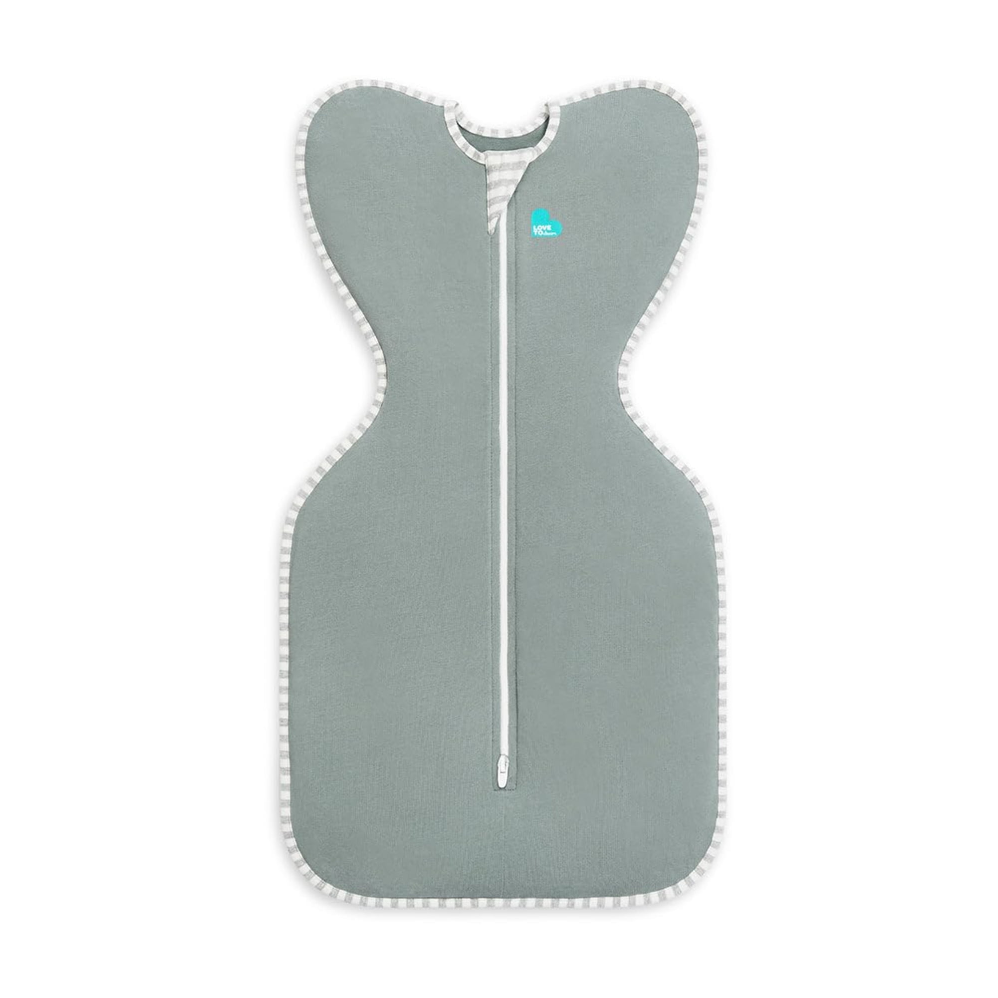 Love to Dream Swaddle Up Baby Sleep Sack, Arms Up Design, Sleep Nearly 2x Longer, Twin Zipper, Cotton, Small 8-13 lbs, 1.0 TOG, Deep Olive