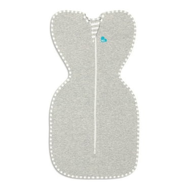 Love to Dream Swaddle Up™ Cotton 1.0 TOG Baby Sleep Sack, Arms Up Design, Twin Zipper, Small 8-13 lbs, Gray