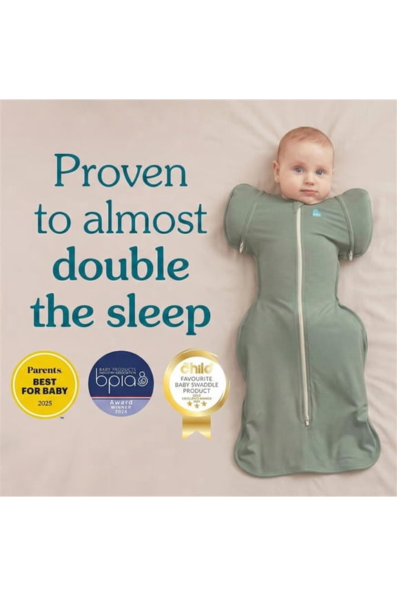 Swaddle UP Transition Baby Sleep Bag 1.0 TOG, Zip-Off Wings, Medium 13-19 lbs, Deep Olive