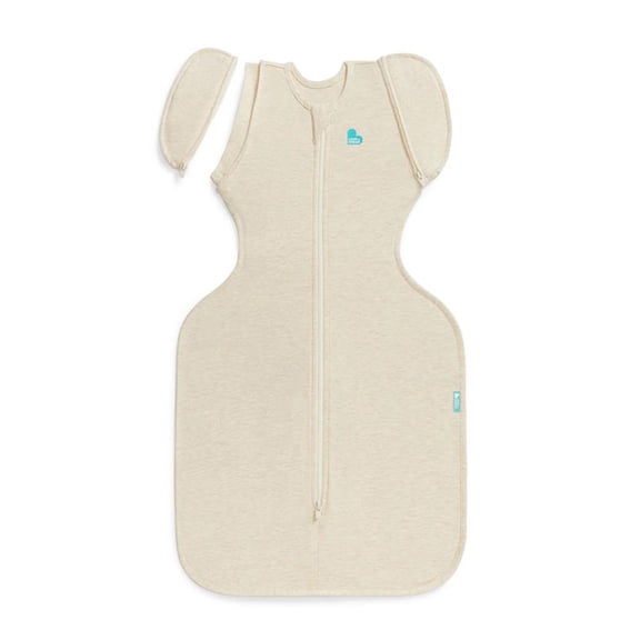 Love to Dream Swaddle UP Transition Baby Sleep Bag 1.0 TOG, Zip-Off Wings, Medium 13-19 lbs, Oatmeal