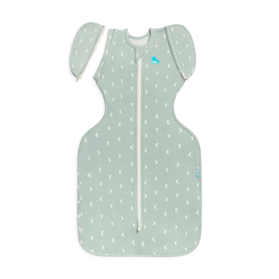 Love to Dream Swaddle UP Transition Baby Sleep Bag 1.0 TOG, Zip-Off Wings, Medium 13-19 lbs, Olive Moon