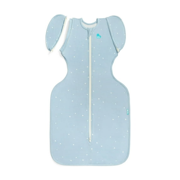 Love to Dream Swaddle UP Transition Baby Sleep Bag 1.0 TOG, Zip-Off Wings, Medium 13-19 lbs, Twinkle Blue