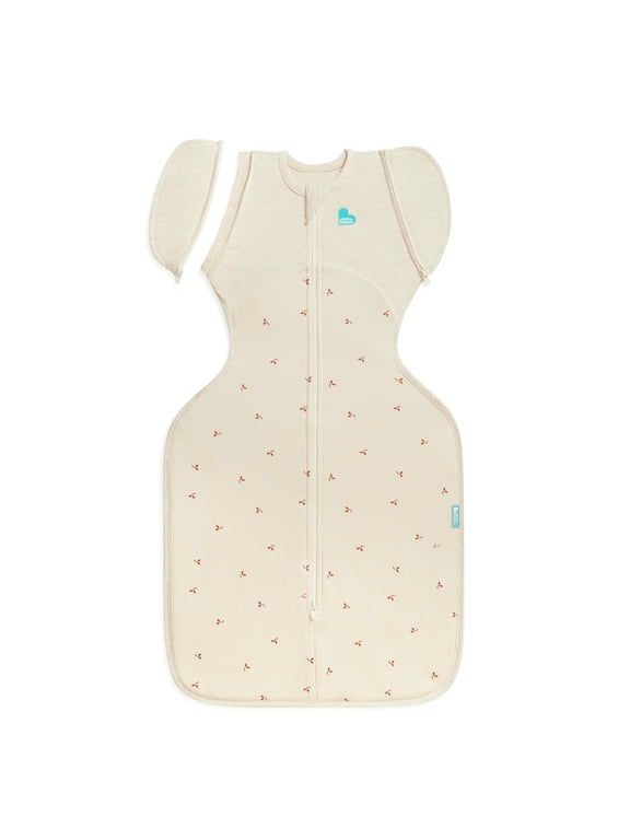 Swaddle UP Transition Baby Sleep Bag Fleece 1.5 TOG, Zip-Off Wings, Medium 13-19 lbs, Oat Twigs
