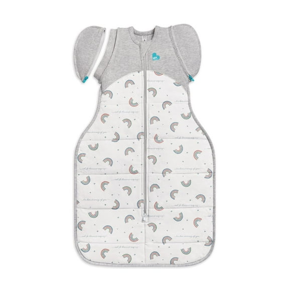 Love to Dream Swaddle UP Transition Baby Sleep Bag Warm 2.5 TOG, Zip-Off Wings, Medium 13-19 lbs, Rainbow
