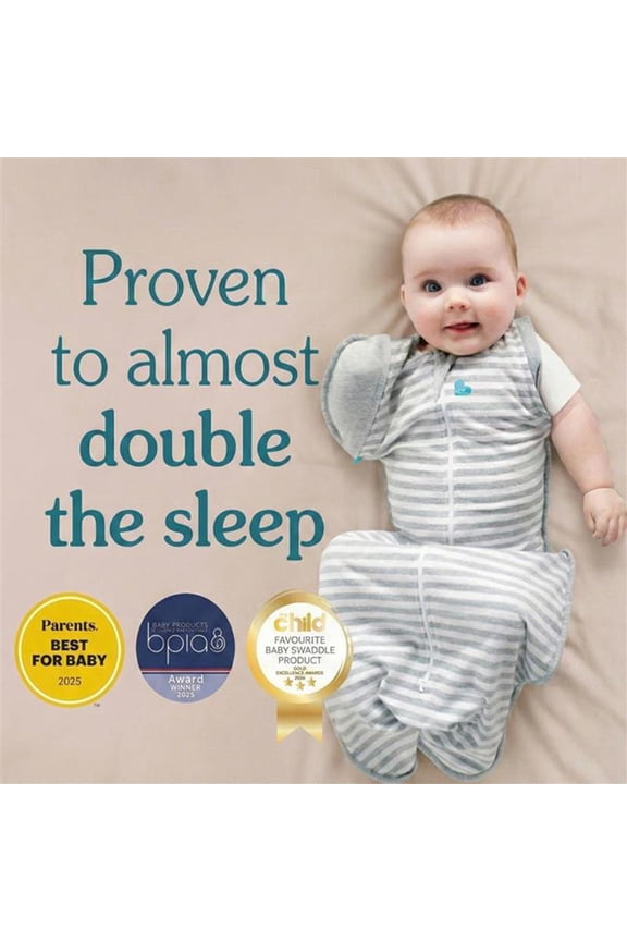 Swaddle UP Transition Baby Sleep Bag 1.0 TOG, Zip-Off Wings, Large 19-24 lbs, Grey